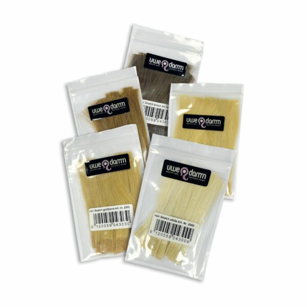 Hair samples in 5 colors